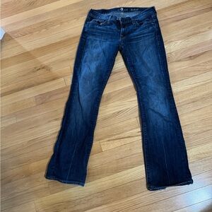 7 For All Mankind Women's Dark Indigo Boot Cut Jeans